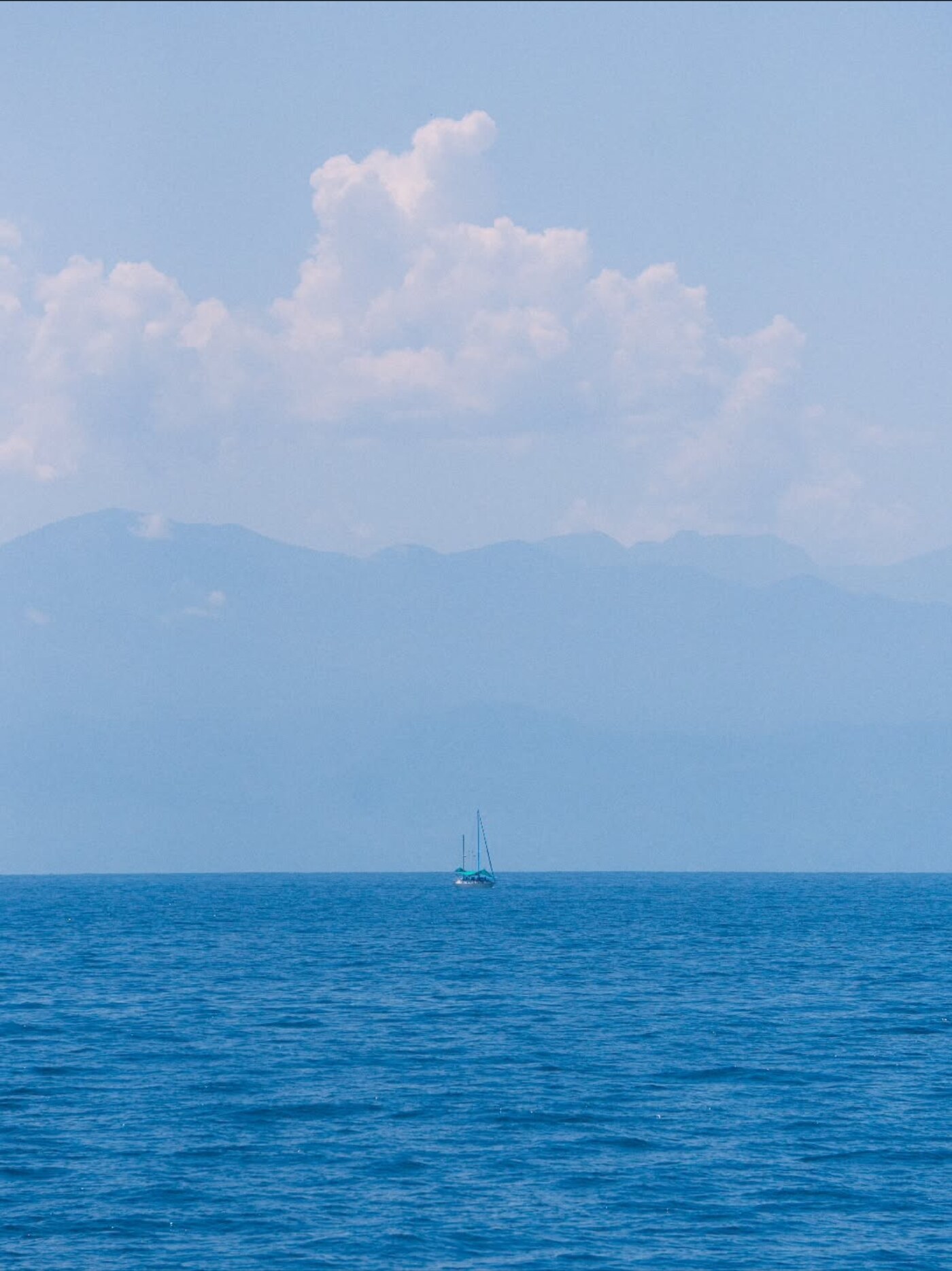 Sailboat on the sea, Antiparos, Greece